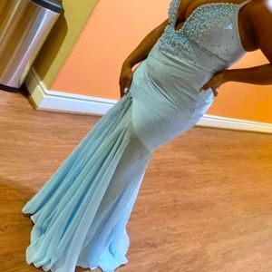 Beautiful blue prom dress